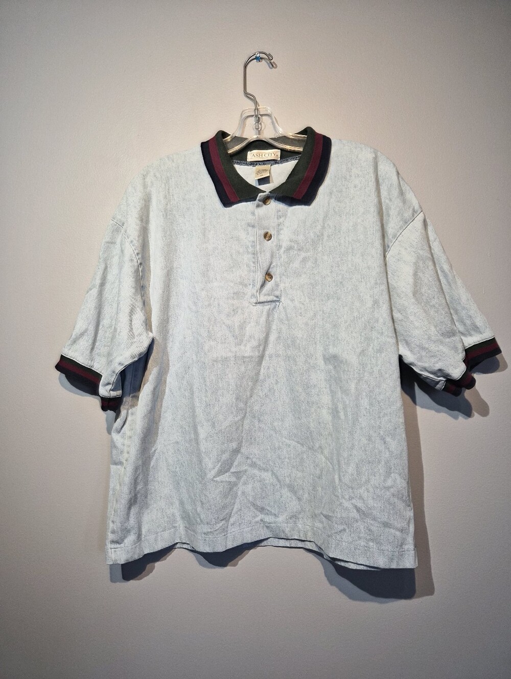 Vintage Ash City Collard Button Down Shirt | Size XL